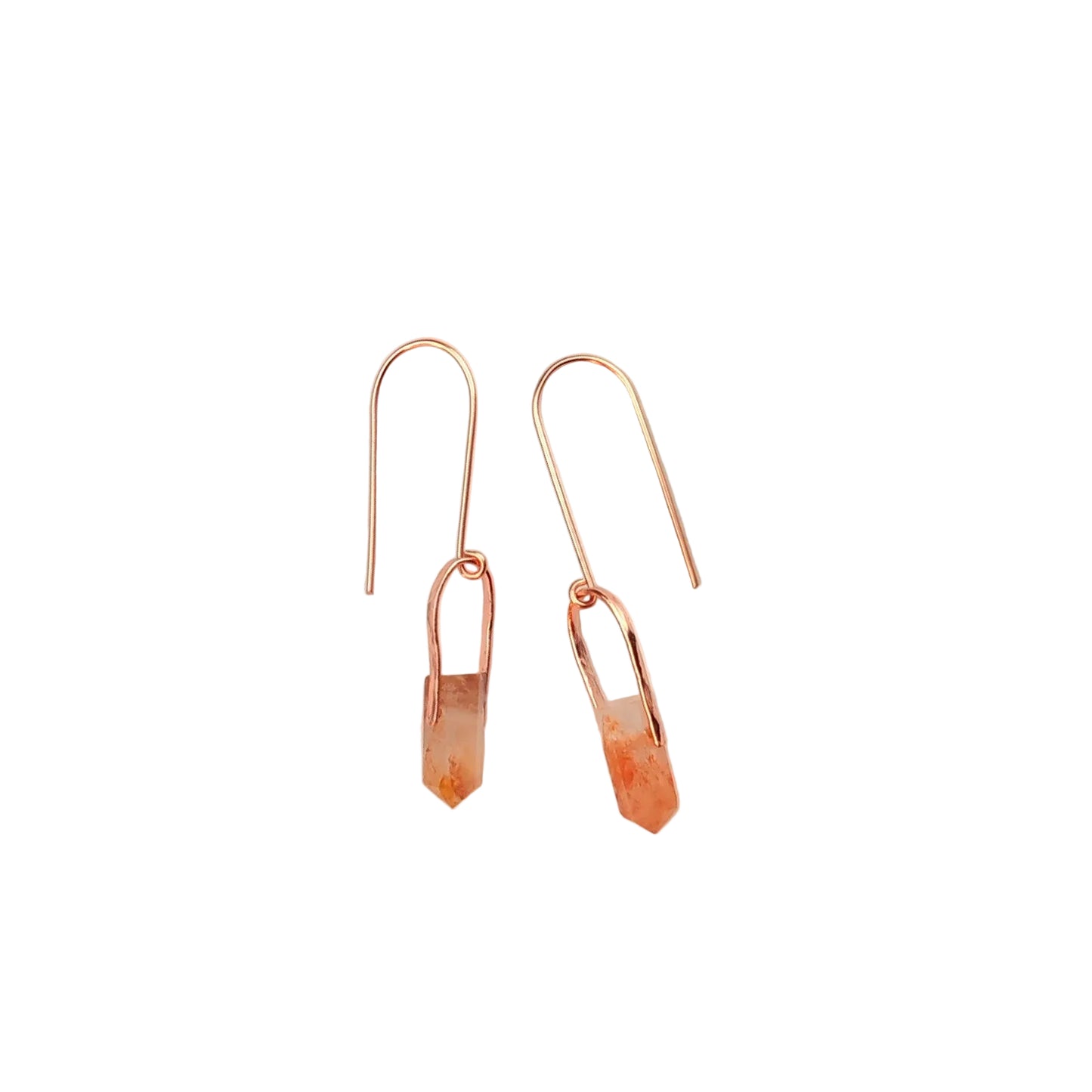 Small Arch Gemstone Point Earrings