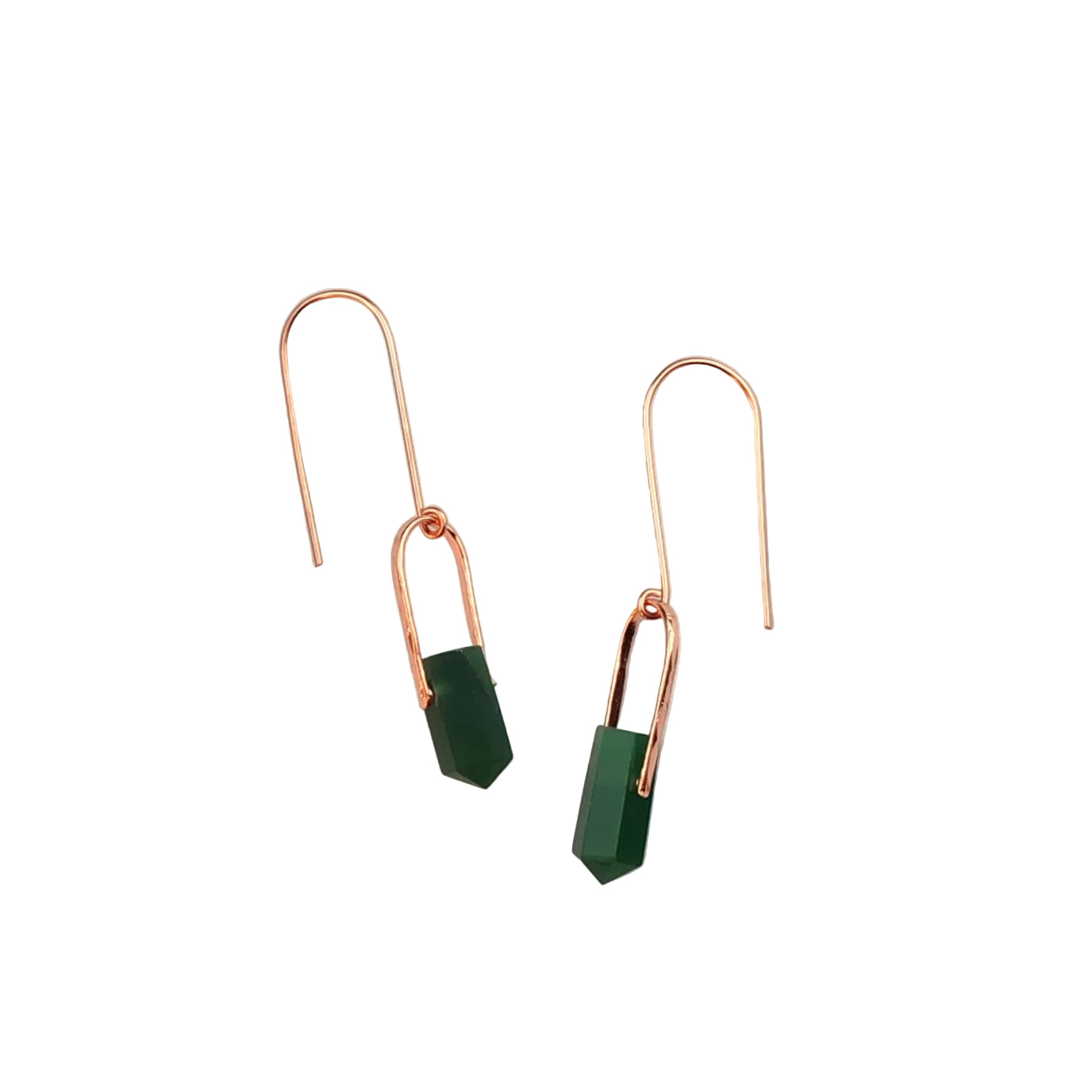 Small Arch Gemstone Point Earrings