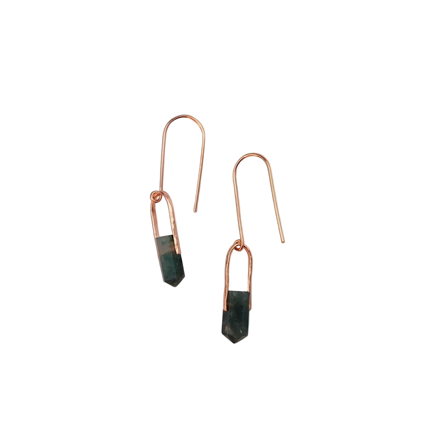 Small Arch Gemstone Point Earrings