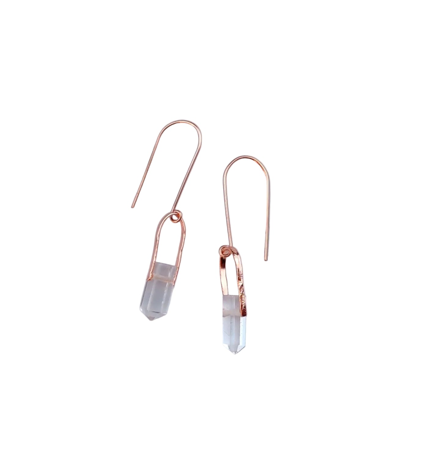 Small Arch Gemstone Point Earrings
