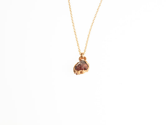 Small Red Garnet Necklace (January Birthstone)