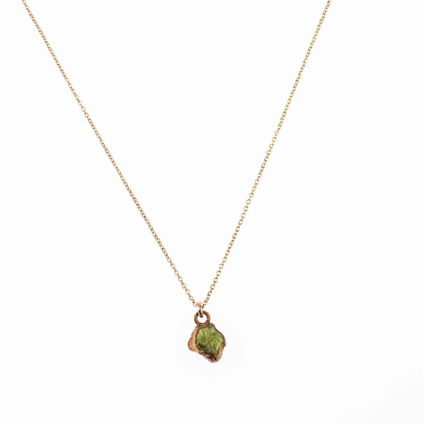 Small Green Garnet Necklace (January Birthstone)
