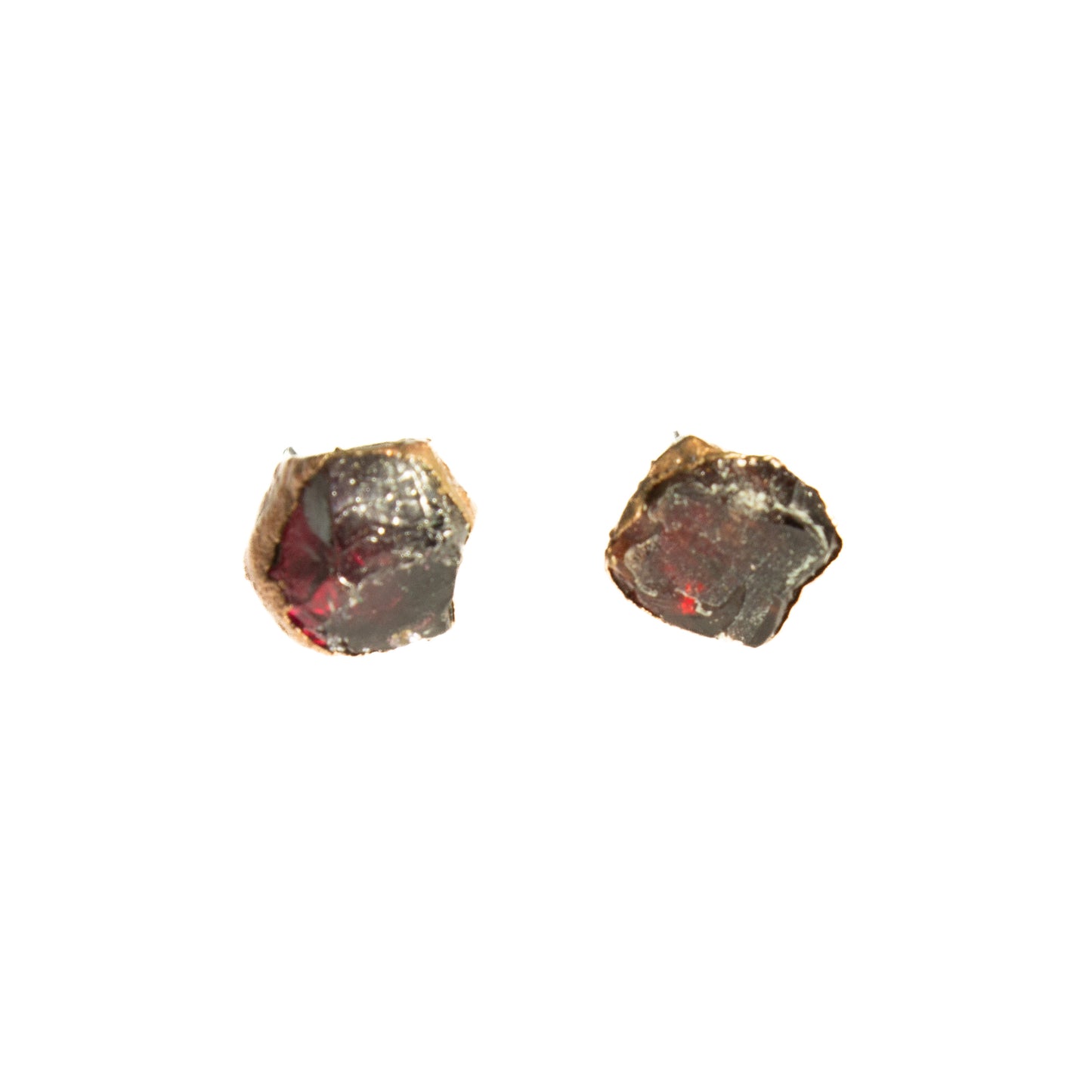 Large Red Garnet Stud Earrings (January Birthstone)