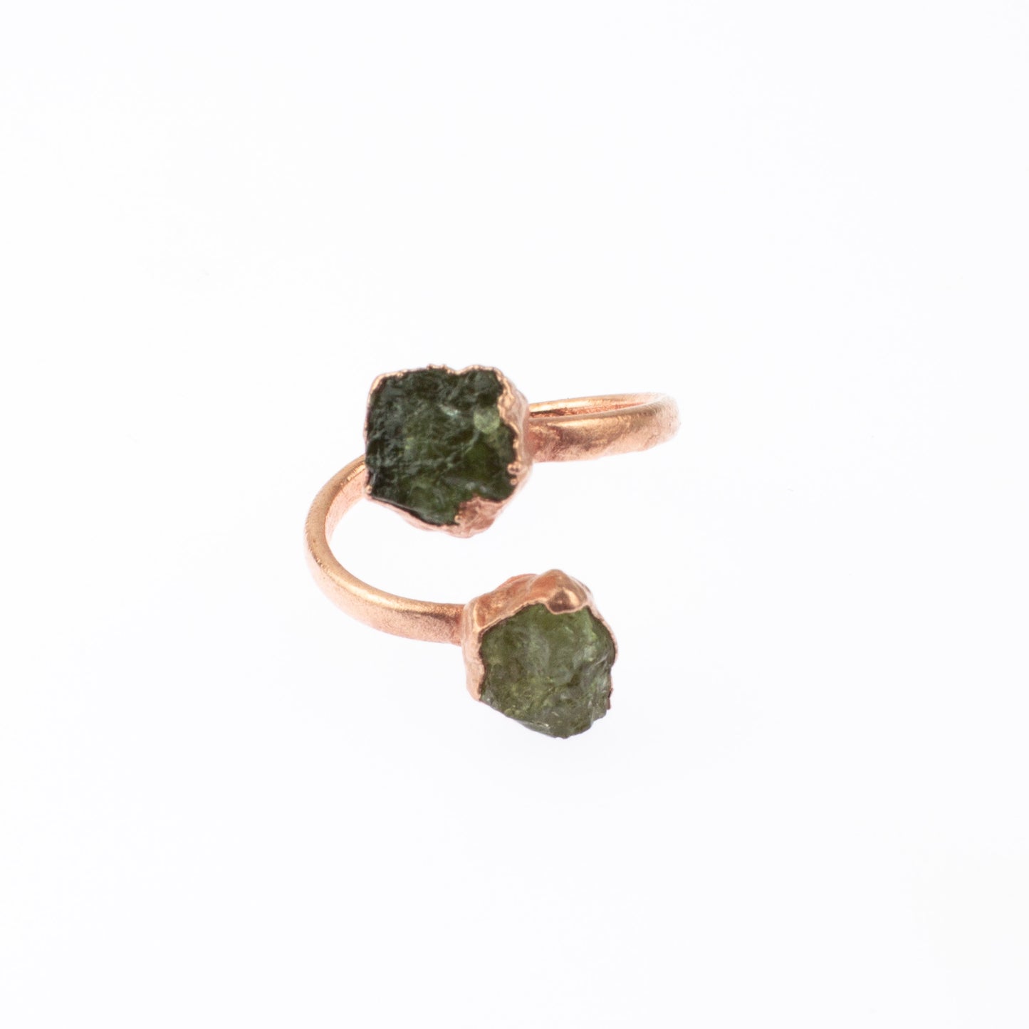 Small Open Green Garnet Ring