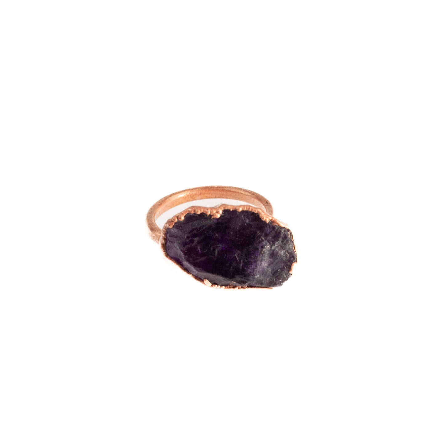 X Large Amethyst Ring, Horizontal