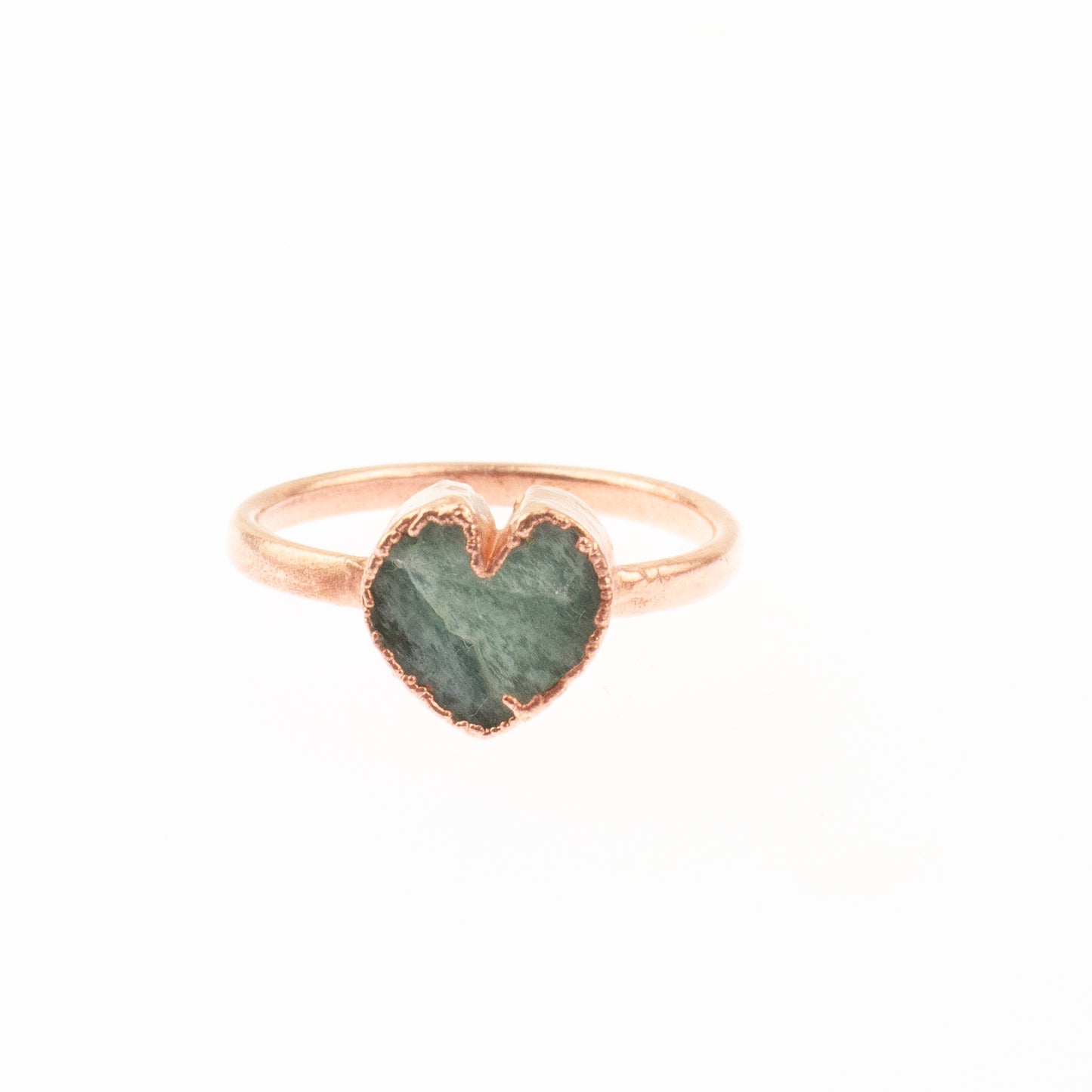 Small Amazonite Heart Ring