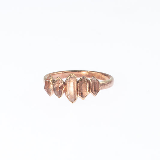 Herkimer Diamond Eternity Ring (April Birthstone)