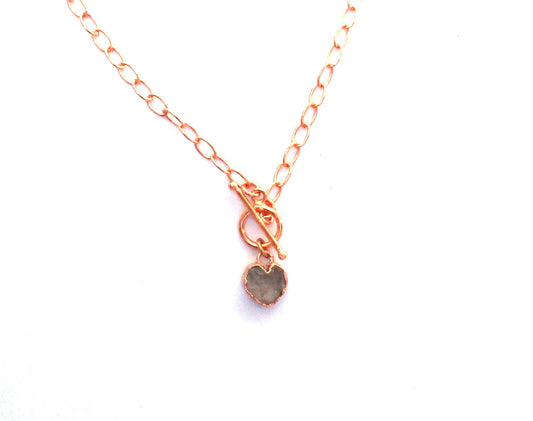 Small Heart on Toggle clasp Chain