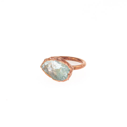 Large Aquamarine Solitaire Ring (March Birthstone)