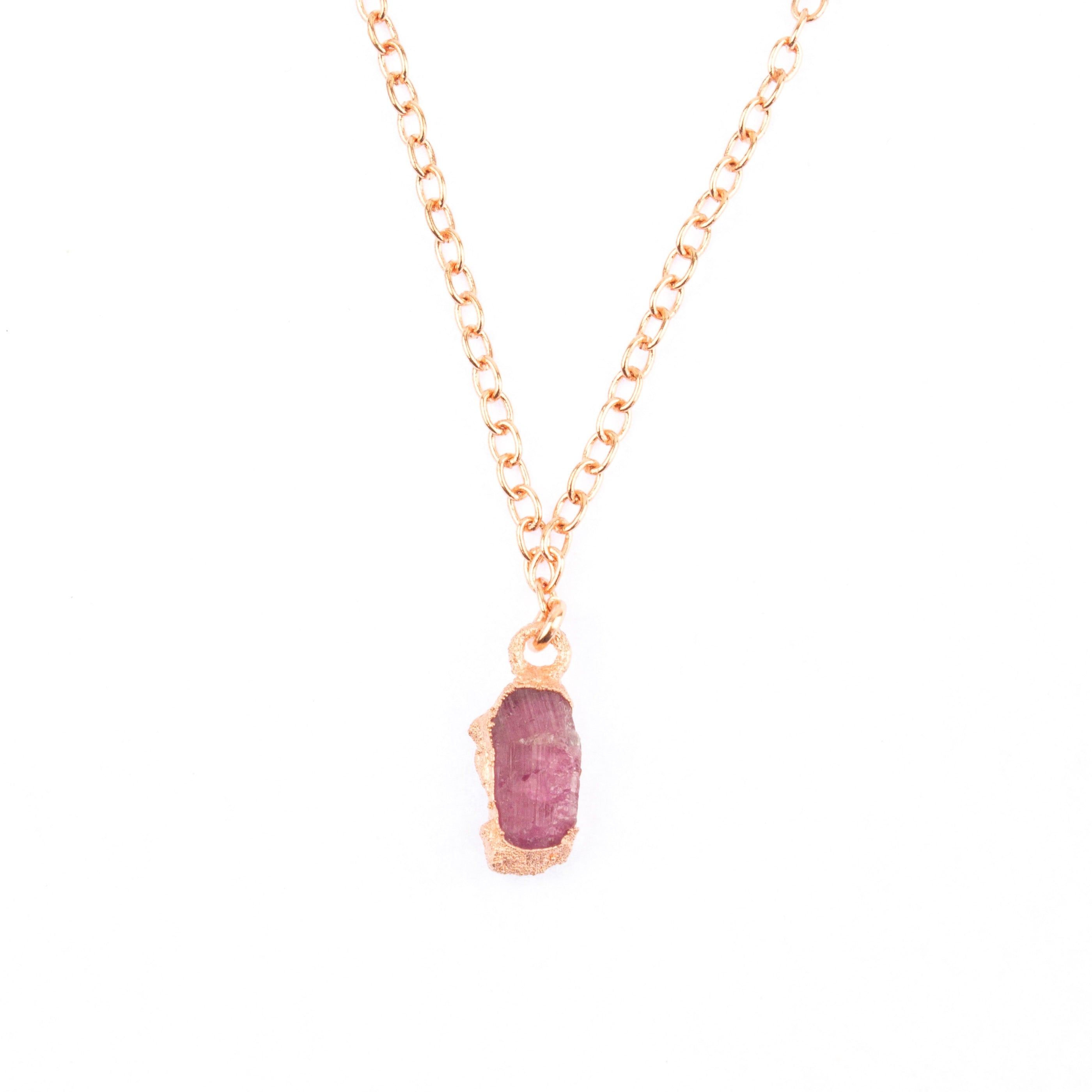 Cherry Pink Tourmaline Necklace (22 in) | Shane Co.