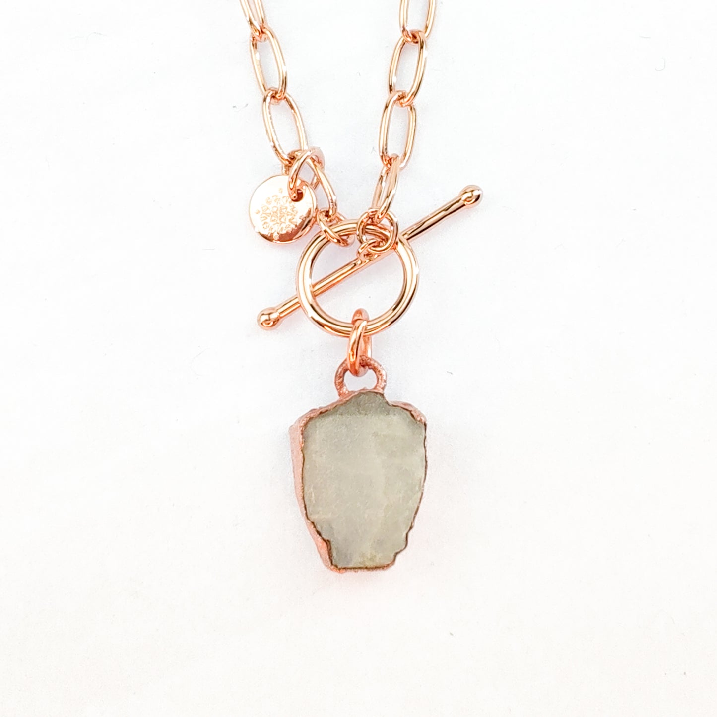 Large Moonstone Toggle Clasp Necklace (June Birthstone)