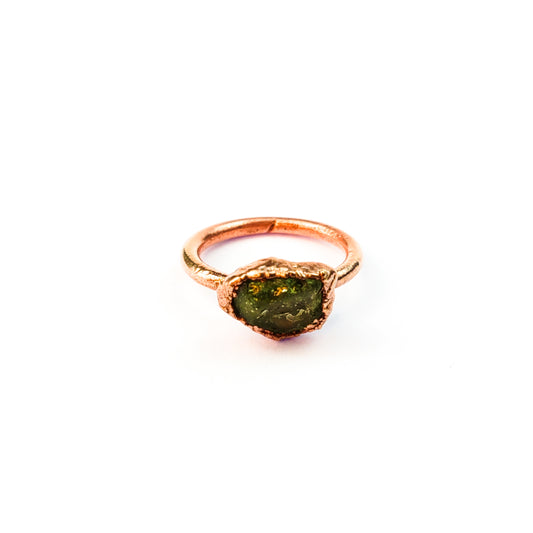 Large Peridot Solitaire Ring