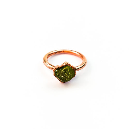 Small Peridot Solitaire Ring