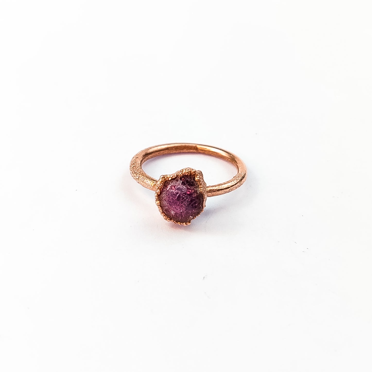 Small Pink Tourmaline Solitaire Ring