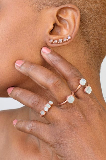 Small Open Moonstone Ring