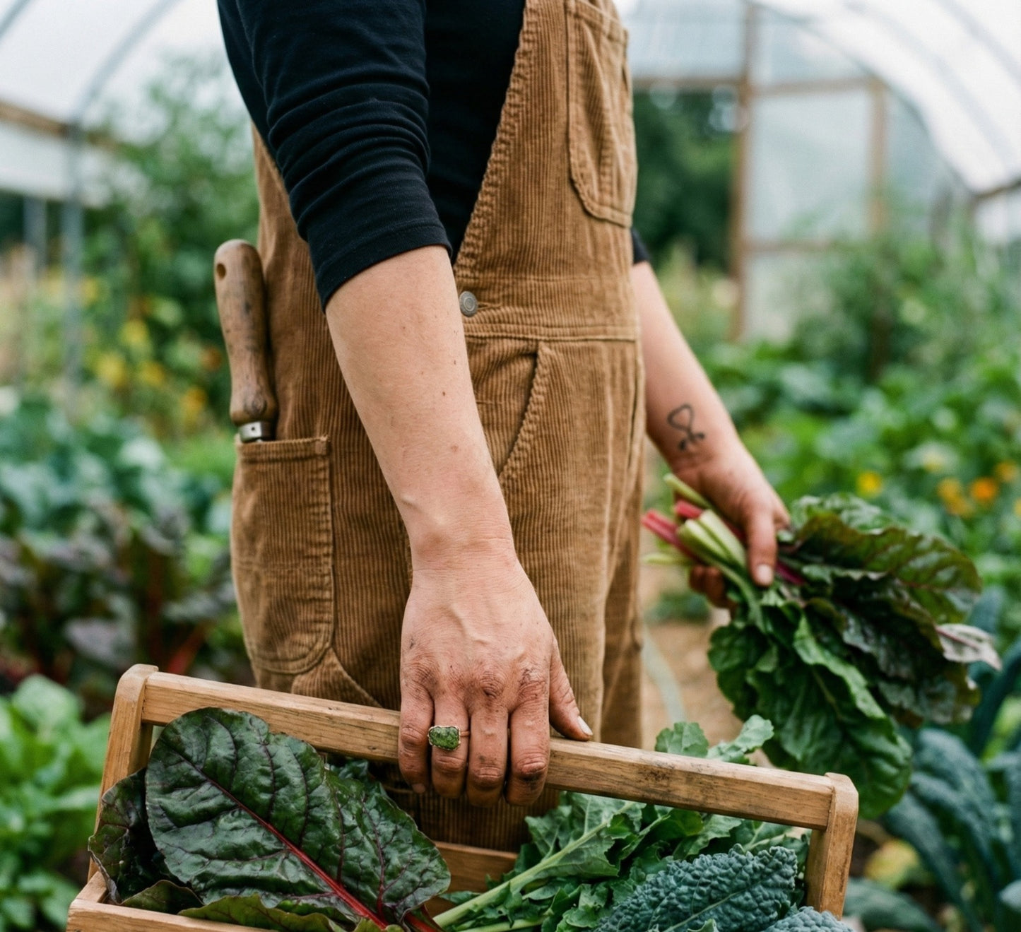 Large Green Garnet Solitaire Ring