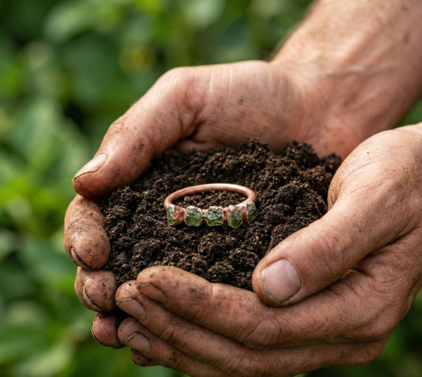 Green Garnet Eternity Ring