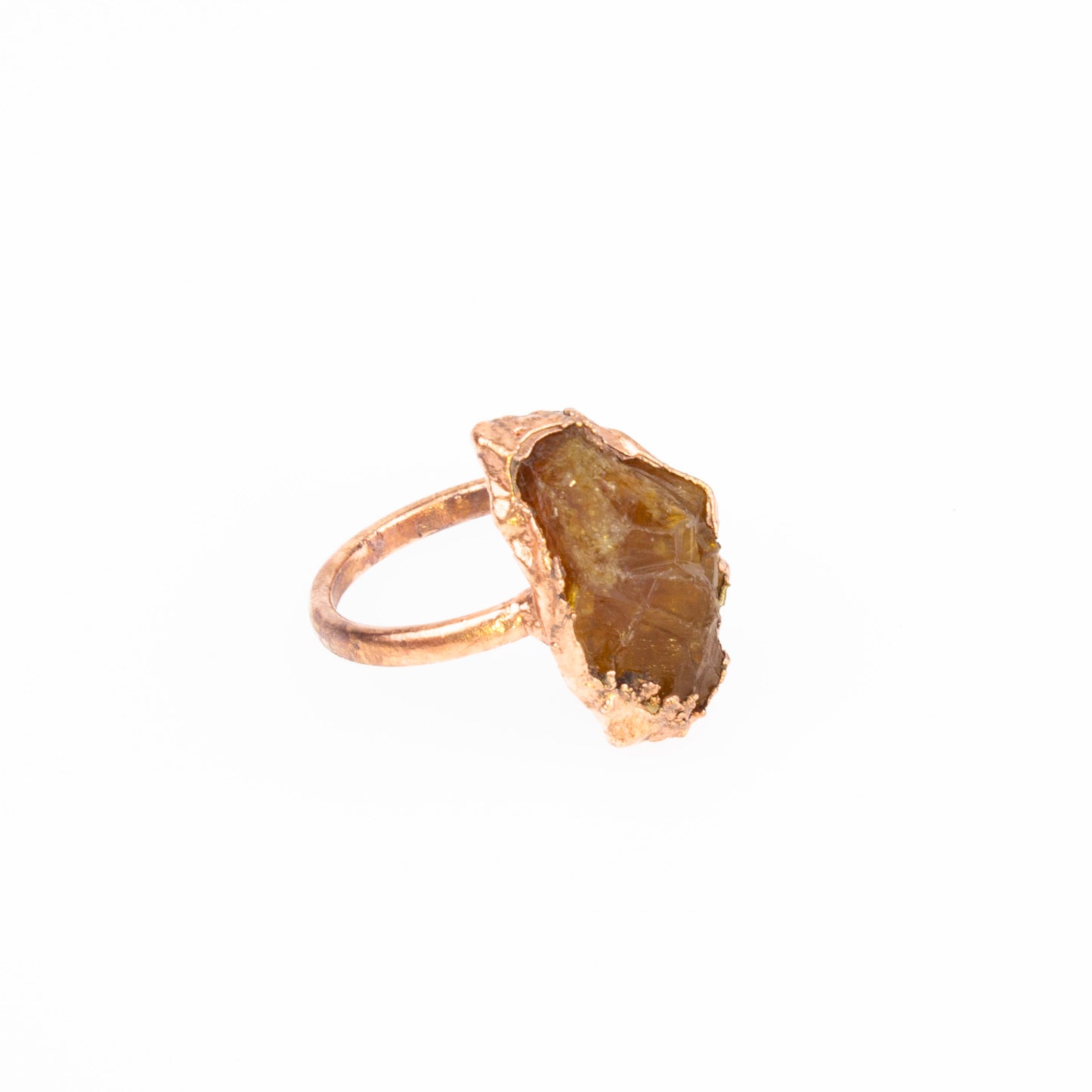 X Large Citrine Solitaire Ring, Vertical (November birthstone)