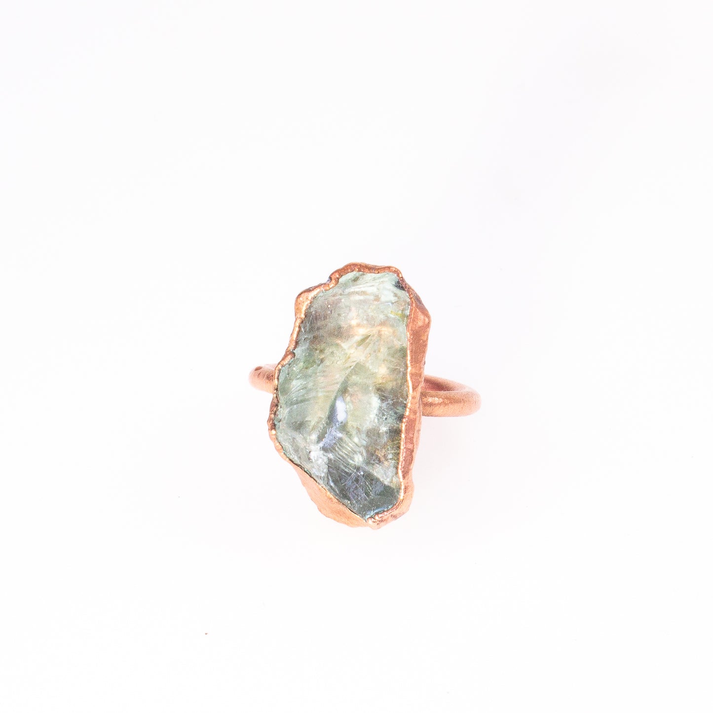 X Large Aquamarine Solitaire Ring, Vertical (March birthstone)