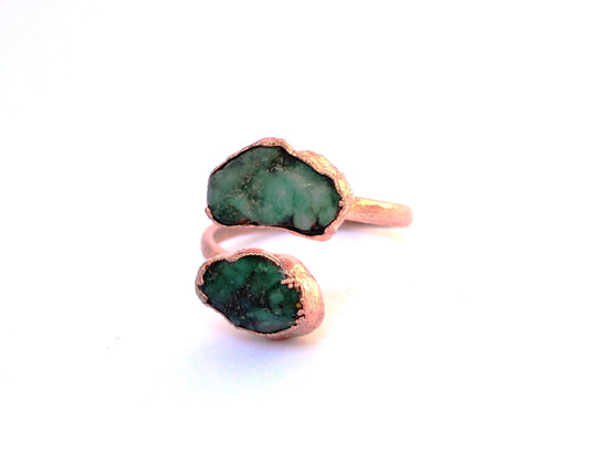 Large Open Emerald Ring