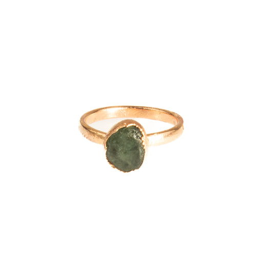 Small Emerald Solitaire Ring (May Birthstone)