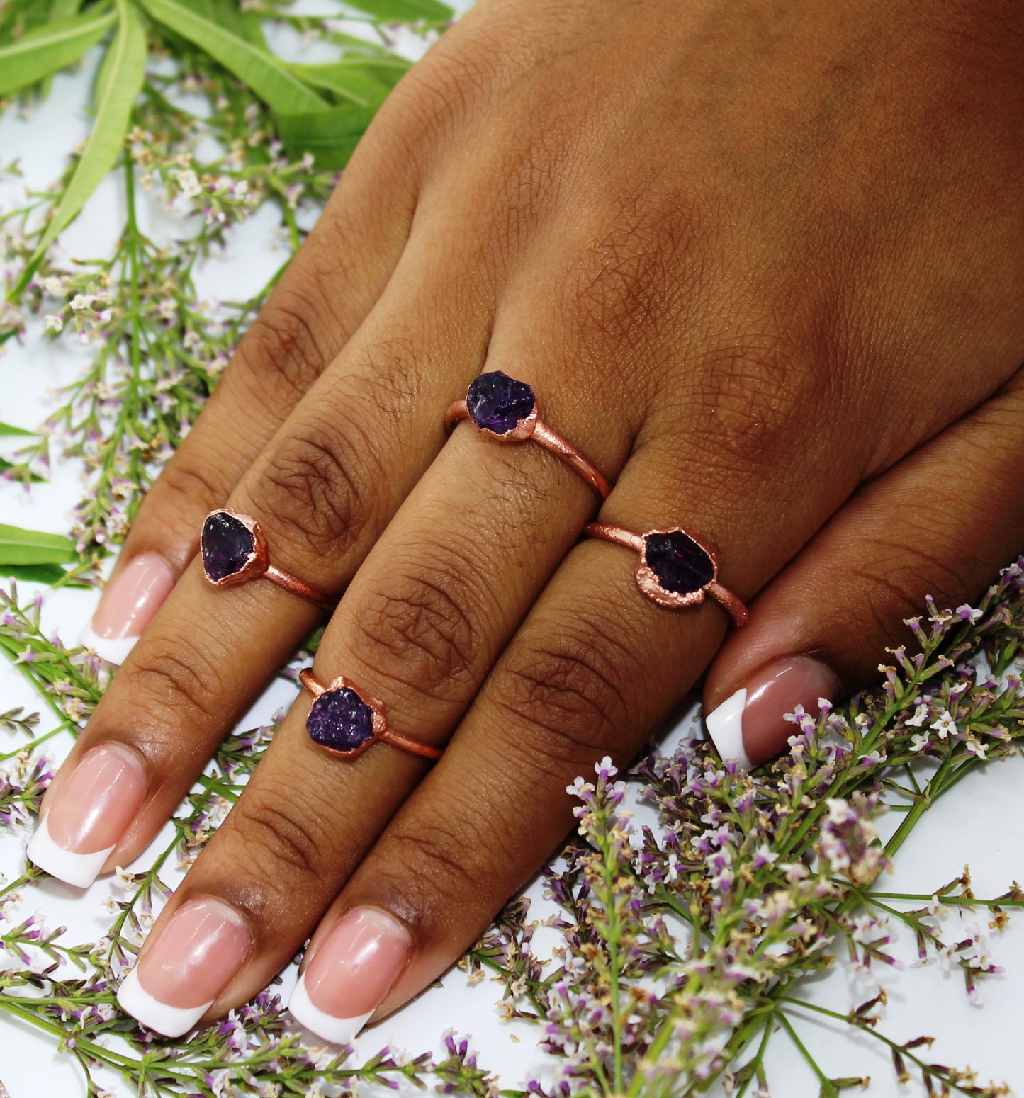 Small Amethyst Solitaire Ring (February Birthstone)