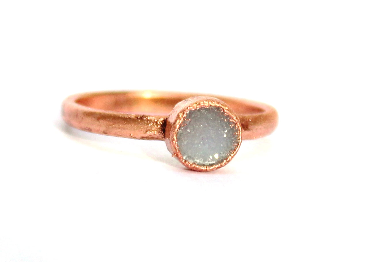Little Druzy Solitaire Ring