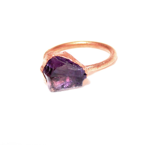 Large Amethyst Solitaire Ring (February Birthstone)