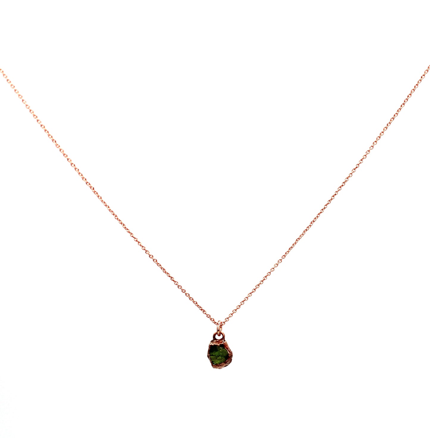 Small Green Garnet Necklace (January Birthstone)