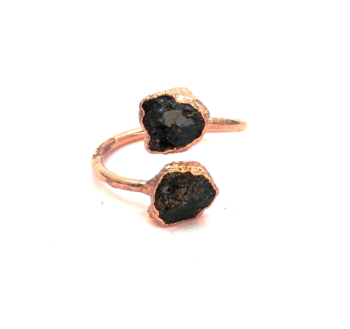 Small Open Black Tourmaline Ring