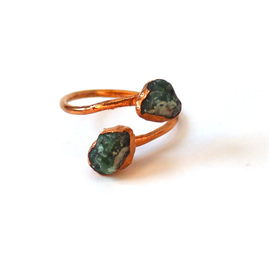 Small Open Emerald Ring