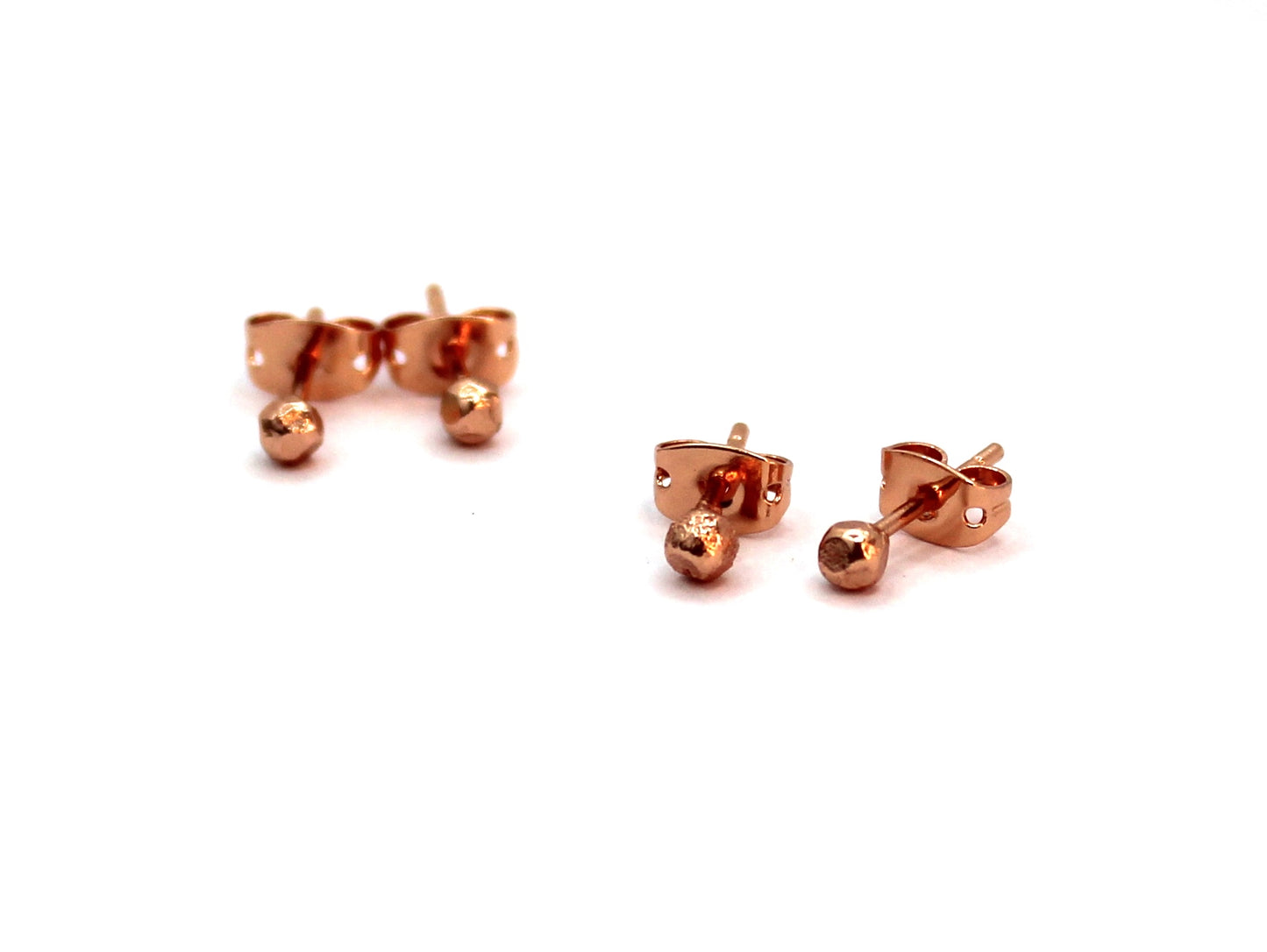 Plain Copper Earring Set- Long Ear Climber studs