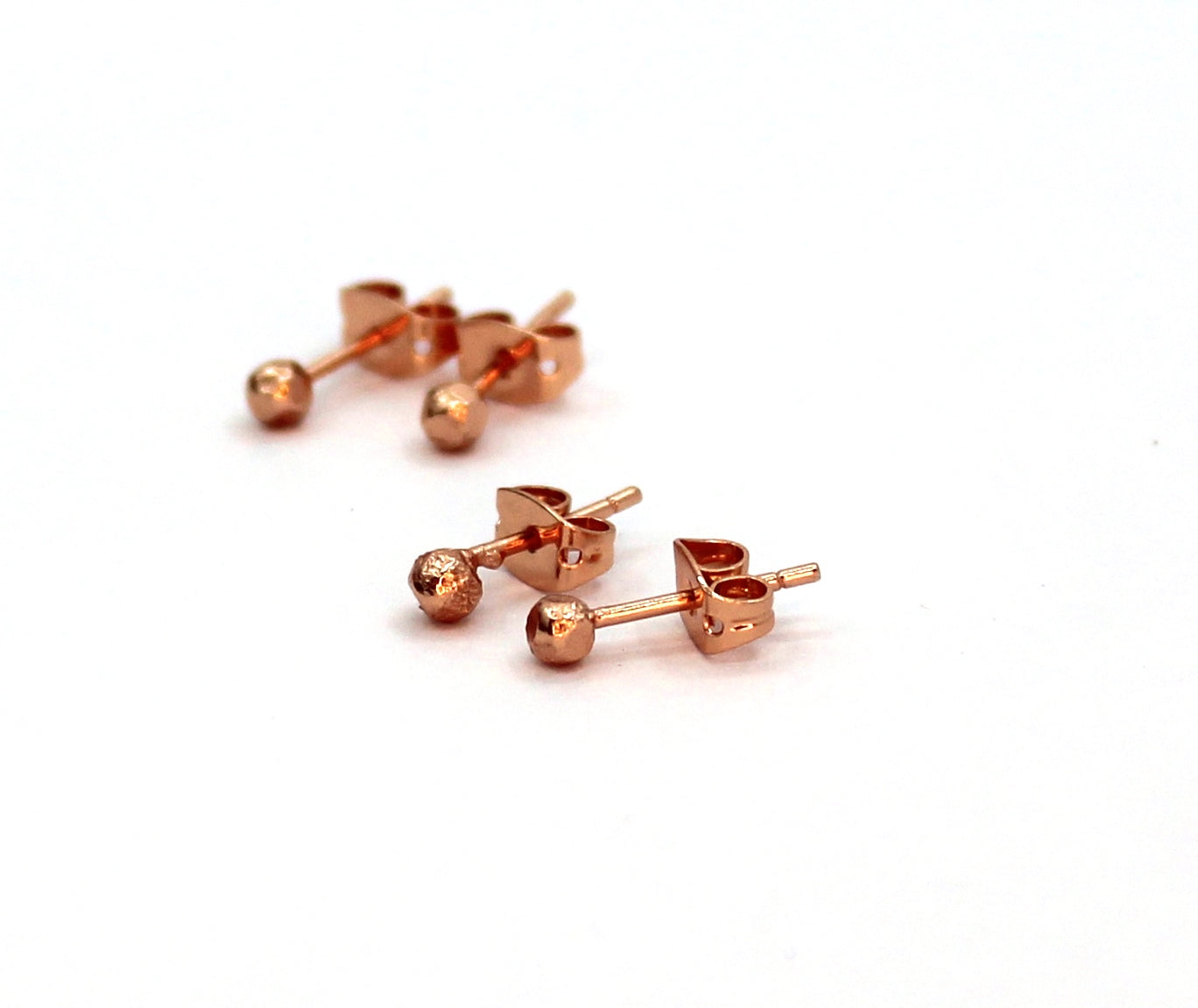 Small Faceted Copper Studs