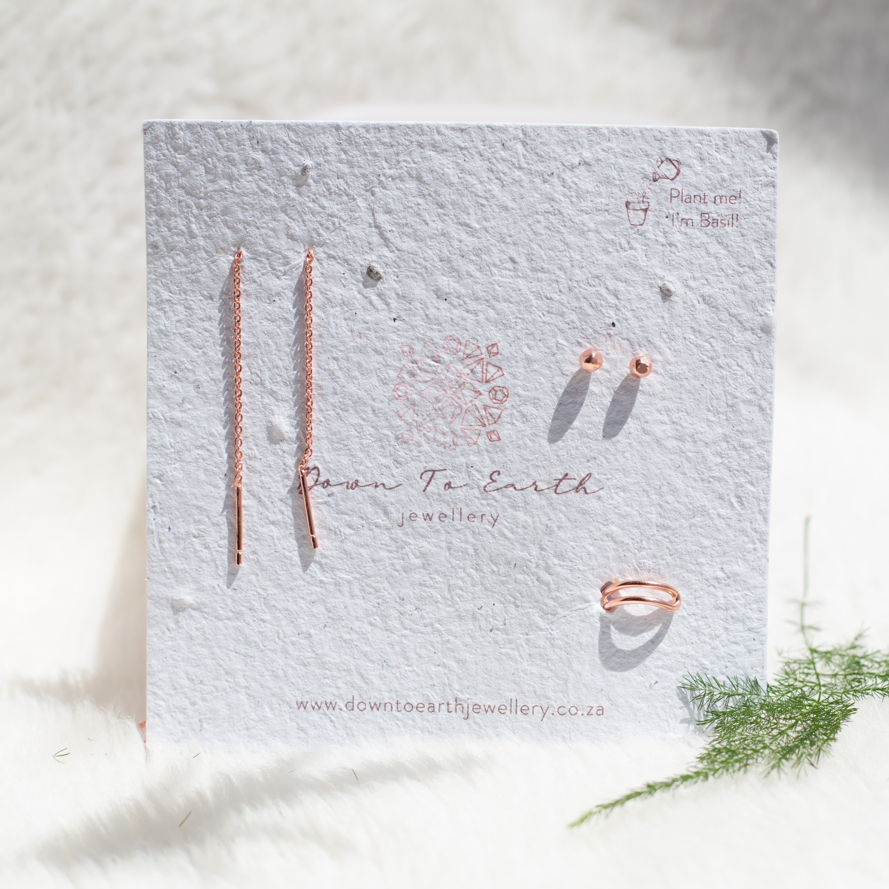 Plain Copper Earring Set- Long Threader – Down to Earth Jewellery